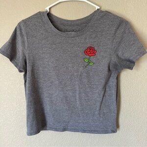 Fifth Sun Heather Gray Crop Top T-Shirt “No‎ Bad Days”